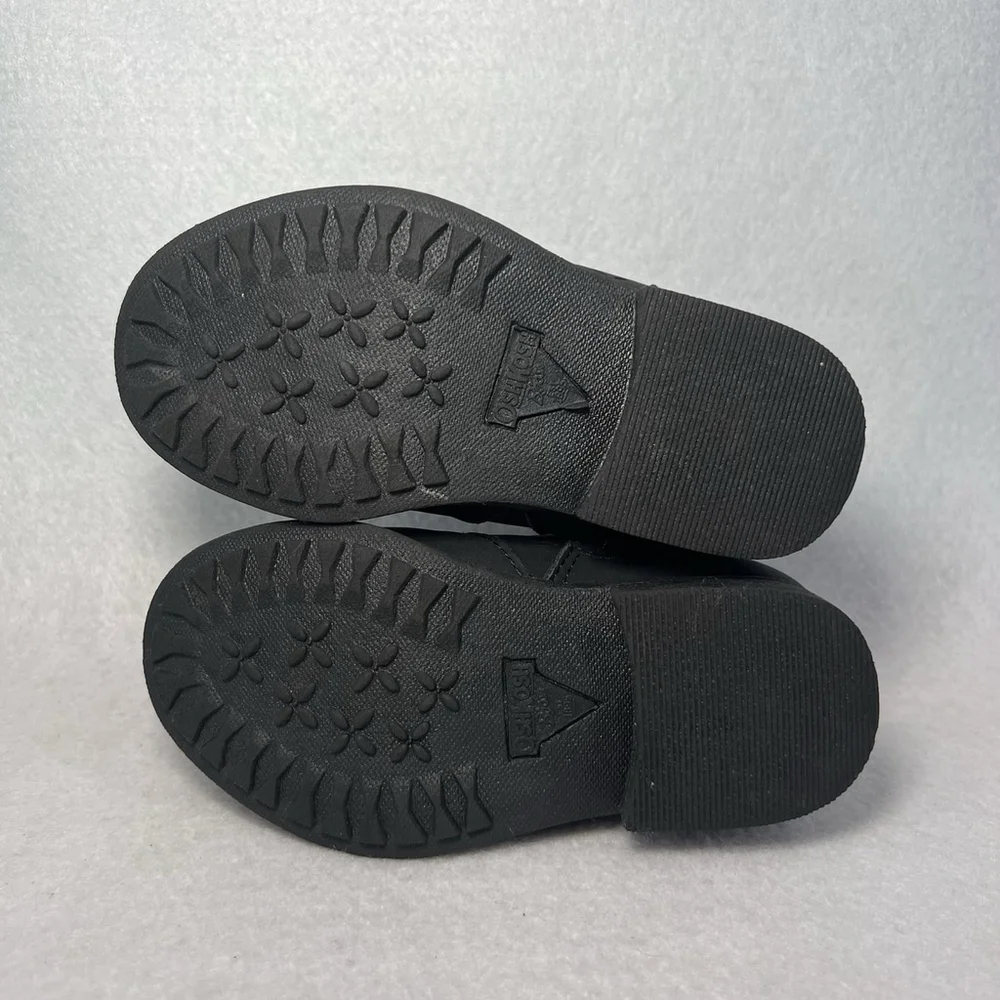 OshKosh B’Gosh Estell Toddler Girl Fashion Boots Size 8M Side Zip Black Color
